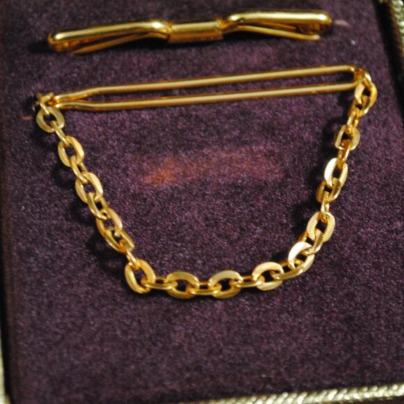 Vintage Manleigh Tie Clip & Collar Bar Clip Set with Original Box - Picture 3 of 15